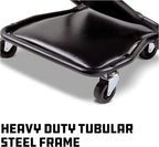 Powerbuilt 42-Inch Triplex Folding Creeper, Rolling Seat, and Brake Stool - Image 6