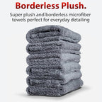 Adam's Borderless Grey Microfiber Towel - Image 2
