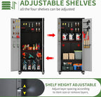 Metal Tool Cabinet, Garage Storage Cabinet System, Wall Cabinet & Locking - Image 5