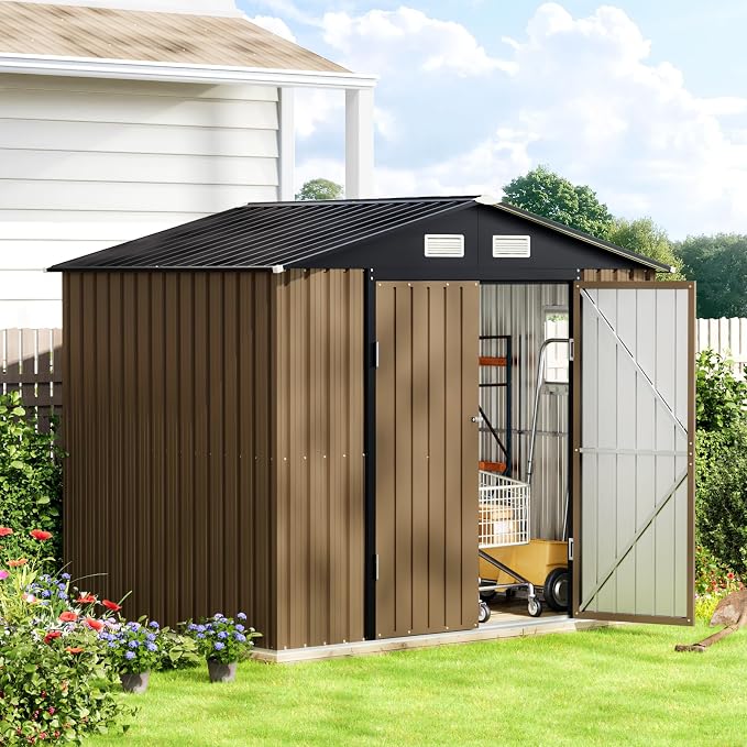 8X6FT Outdoor Steel Storage Shed - Image 6