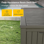 EAST OAK Outdoor Storage Box, 150 Gallon Deck Box, Large Resin Storage Bin - Image 2