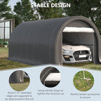 Outsunny 10' x 16' Carport, Heavy Duty Portable Garage Storage Tent - Image 4