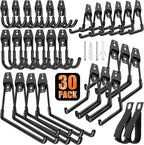30 Pack Heavy Duty Garage Hooks, Solid Steel Wall Mount Hangers, by MIKRUI