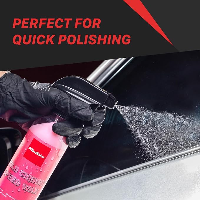 Maxshine Speed Wax, 16oz Spray, Wild Cherry, Carnauba Formula | Quick Polish - Image 5