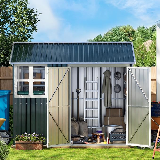 8X6FT Outdoor Steel Storage Shed - Image 7
