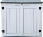 DWVO Outdoor Weather-Resistant Horizontal Storage Shed, 35 Cu Ft Capacity by DWVO