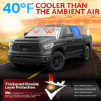 KAYZT Windshield Sun Shade for 2007-2021 Toyota Tundra Foldable Sunshade Front - Image 2