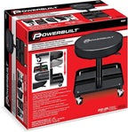 Powerbuilt Rolling Seat, Height-Adjustable Garage Stool - Image 7