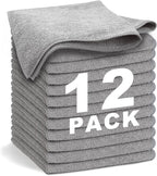 Gray Microfiber Cleaning Cloth 13"x13", Ultra Soft Absorbent Microfiber by WEAWE