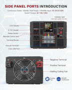 Power Inverter 5000 Watt Pure Sine Wave 48V DC to 110V/120V AC 10000W Peak - Image 5