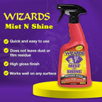 Wizards Mist-N-Shine Detail Spray - 22 Oz - Multi-Purpose High Gloss Finish - Image 2
