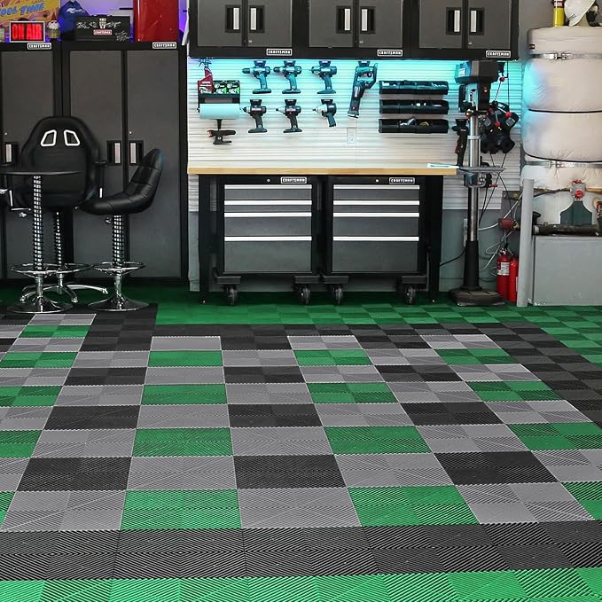 VEVOR Interlocking Drainage Mat, 12” x 12” Modular Interlocking Cushion - Image 8