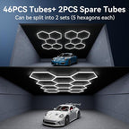 MODERN 11 Hexagon LED Garage Light, Ultra-Bright 6500K Natural White, 11 Grids - Image 2