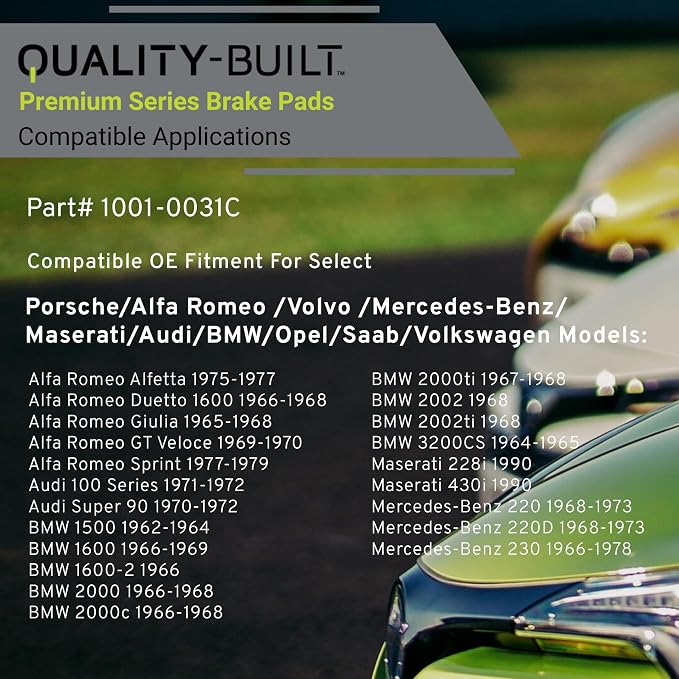 Premium Ceramic Front Brake Pads Compatible - Image 3