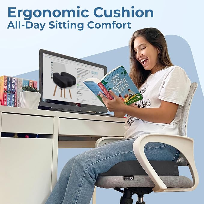 5 STARS UNITED Seat Cushion for Tailbone Pain Relief – Memory Foam Lifting - Image 2