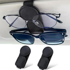 KIWEN 2 Pack Sunglasses Holder for Car Visor, Magnetic Leather Sunglass - Image 7