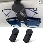 KIWEN 2 Pack Sunglasses Holder for Car Visor, Magnetic Leather Sunglass by KIWENDirect