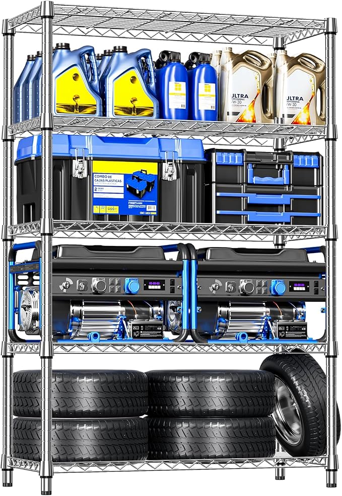 IZEUK 1147 LBS Garage Shelving Wide Storage Shelves Metal Shelves Heavy Duty by Unknown