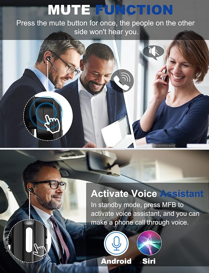 Bluetooth Headset V5.1, Wireless Headset - Image 6