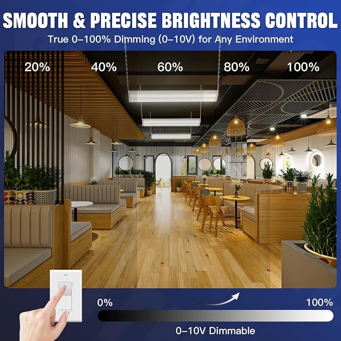 JTT 300/240/200W LED Linear High Bay Light, 45000LM Linear High Bay Shop Light - Image 6