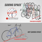 5 Bikes Floor Stand, Adjustable Bicycle Parking Rack - Image 5