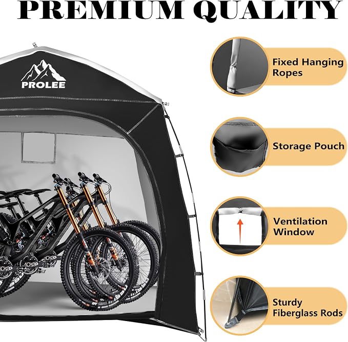 Prolee Bike Storage 7.3 x 5ft, Outside Storage Waterproof Oxford Fabric - Image 4