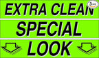 Ez-line Vinyl Windshield Stickers 3 Dozen 15 Inch Chartreuse Slogan Dealership by CarBowz