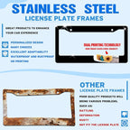 Black and White Snake Crawling License Plate Frame Gothic License Plate Holder - Image 2
