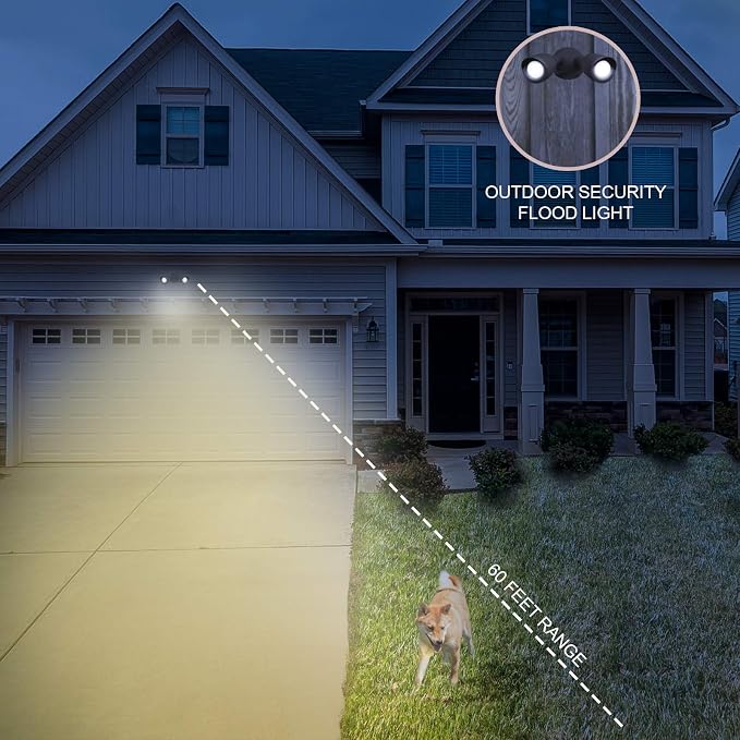 Ciata Flood Lights Outdoor, 20-Watt LED Bullet Head Security Flood Lights - Image 4
