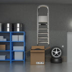 Blulu 4 Pieces Wall Mount Ladder Wall Wheelbarrow Hanger Steel Garage Storage - Image 5