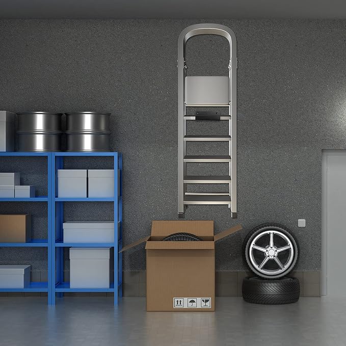 Blulu 4 Pieces Wall Mount Ladder Wall Wheelbarrow Hanger Steel Garage Storage - Image 5