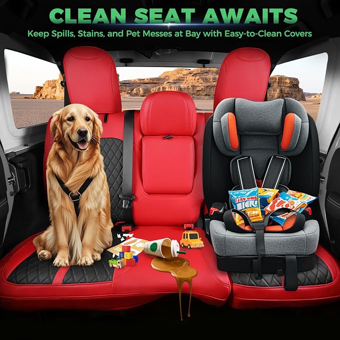 for Jeep Wrangler Seat Covers 4Door JL 2018 2019 2020 2021 2022 2023 2024 2025 - Image 7