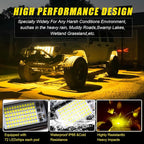 Nicoko 4Pods Pure Yellow 72 LEDs SMD Chips 72w High Power Rock Lights Super - Image 5
