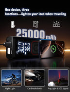 Tire Inflator Portable Air Compressor, 3X Faster 25000mAh 160 PSI Air Pump - Image 3