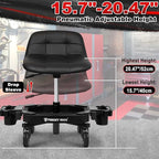 Rolling Stool with Wheels, Adjustable Height Pneumatic Garage Work Mechanic - Image 2