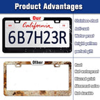 Vintage American Flag License Plate Frame USA Flag Patriotic License Plate - Image 4