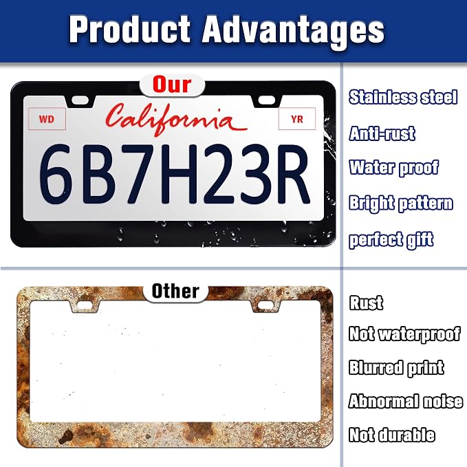 Dog Paw Prints License Plate Frame Dog Lover License Plate Holders Funny - Image 4