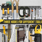 64'' Garage Tool Organizer Wall Mount, Garage Hooks Heavy Duty, Shovel Holder - Image 8