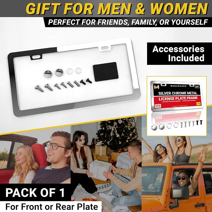 Premium Slim Polished Mirror Chrome License Plate Frame – 1 Pack, Rust-Free - Image 9
