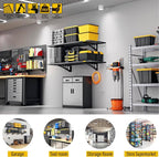 1.64x4ft Adjustable Rail Wall Garage Storage Shelf, - Image 4