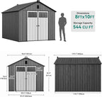 YITAHOME 8x10 FT Outdoor Storage Shed - Image 8