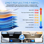 T TGBROS Windshield Sun Shade for Toyota Venza 2021-2024 Accessories Front - Image 4
