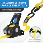 HandT USA Based Retractable Ratchet Straps 1in x 6ft - Image 5