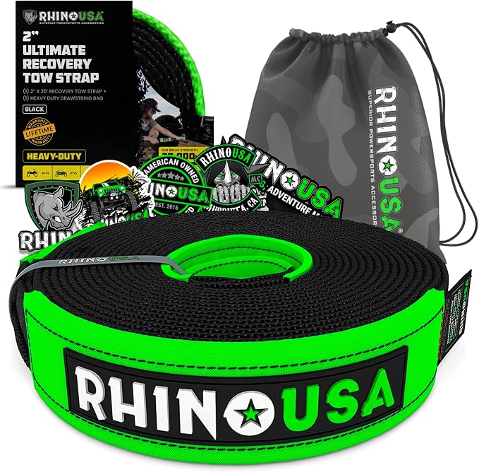 Rhino USA Recovery Tow Strap by RhinoUSAInc