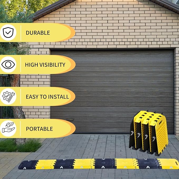 Collapsible Speed Bumps for Road - 10 Ft Portable Traffic Hump for Driveway - Image 3