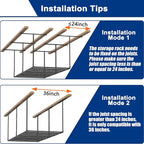 GIOTORENT 3x8FT Heavy Duty Overhead Garage Storage Rack - Image 5