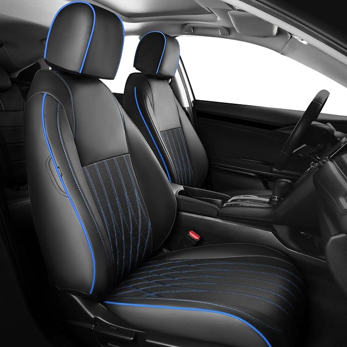 Seat Covers for Honda Civic Sedan LX 2016 2017 2018 2019 2020 2021, Faux - Image 8