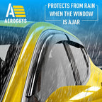 Extra Durable Window Deflectors Tape-On Window Visors Rain Guards Fit - Image 2