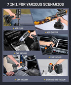 Car Vacuum Portable Cordless, High Power Suction & Blower, Wireless Handheld - Image 6