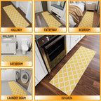 Ottomanson Hallway Runner Rug 2'2" x 6' Non Slip Trellis Area Rugs Easy to - Image 3